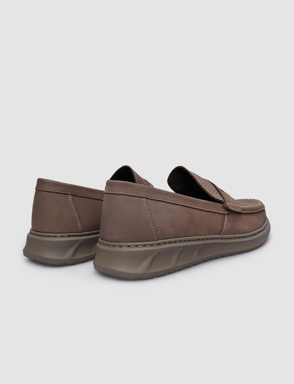 100% Genuine Leather Beige Nubuck Men's Casual Shoes