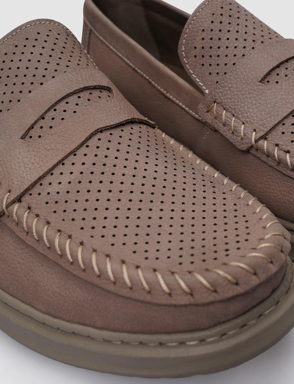 100% Genuine Leather Beige Nubuck Men's Casual Shoes
