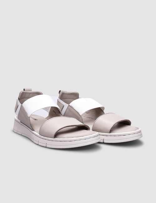100% Genuine Leather Beige Women's Casual Sandals