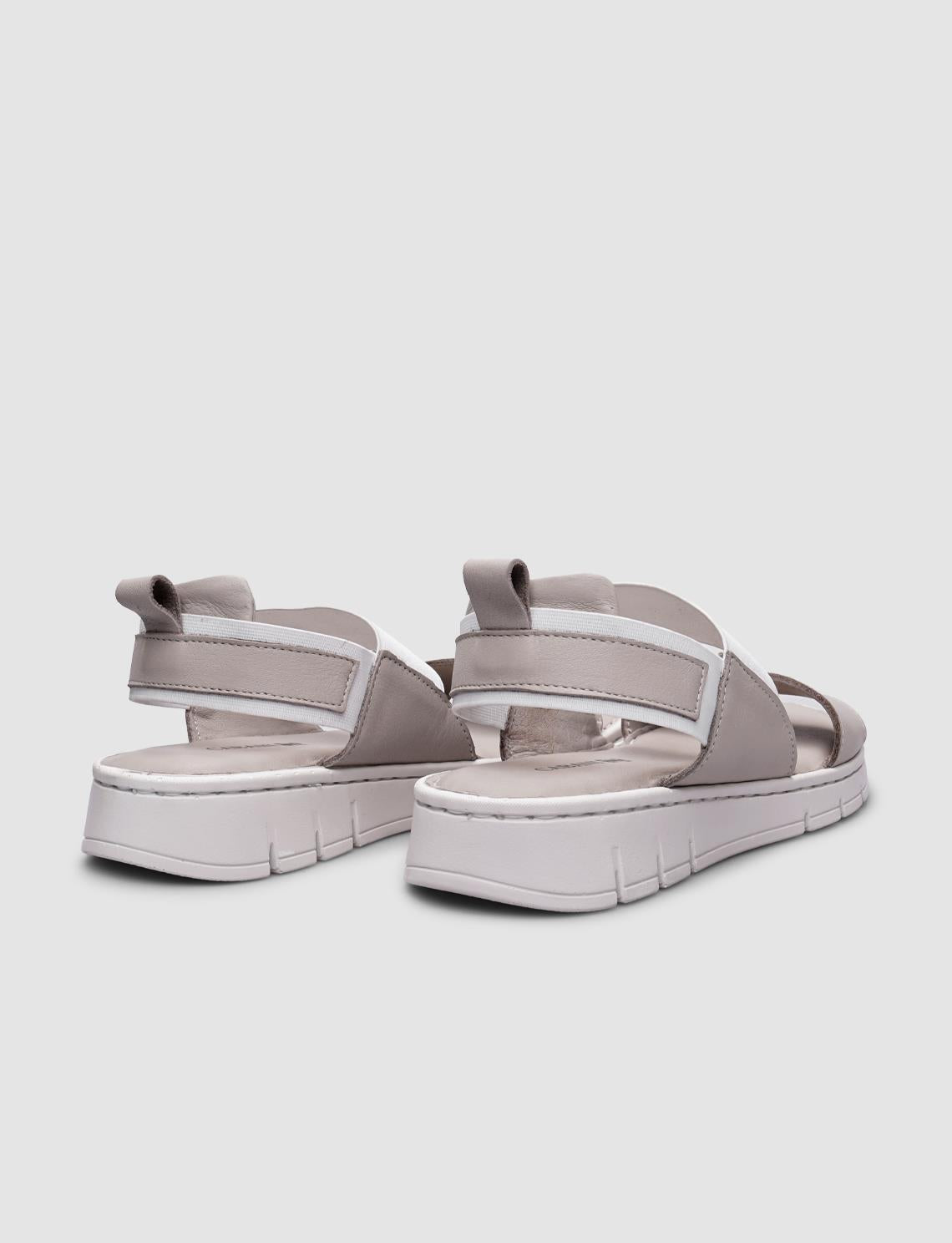100% Genuine Leather Beige Women's Casual Sandals