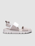 100% Genuine Leather Beige Women's Casual Sandals