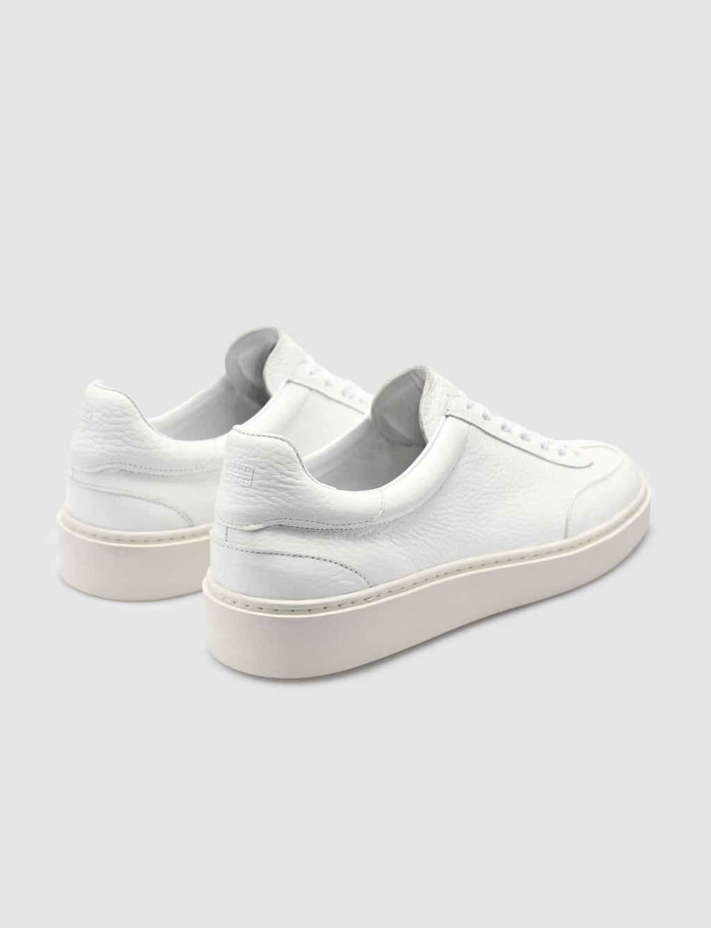 100% Genuine Leather White Men's Athletic Shoes