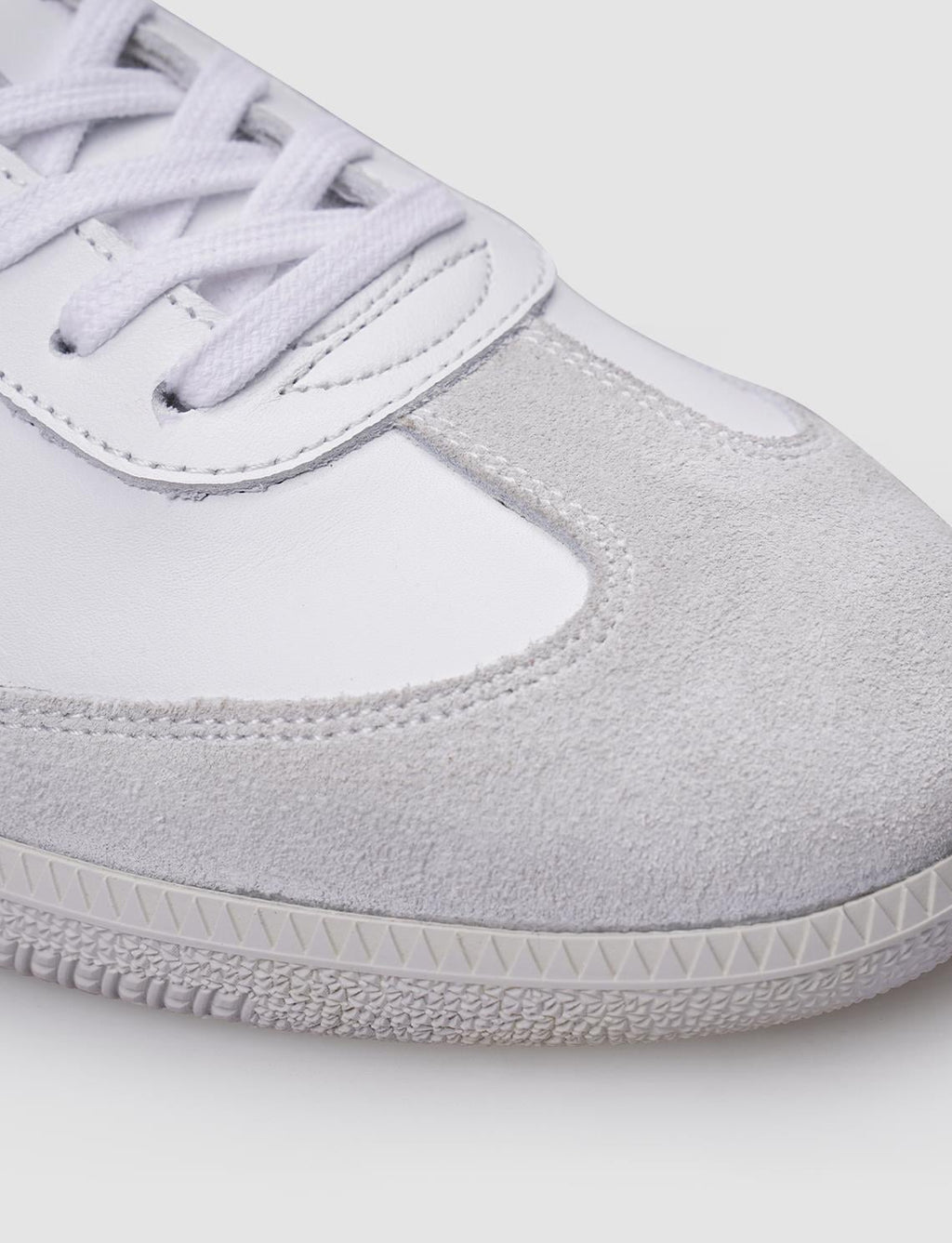 100% Genuine Leather White Lace-up Men's Sneaker