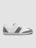 100% Genuine Leather White Lace-up Men's Sneaker