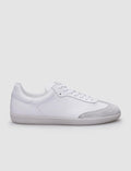 100% Genuine Leather White Lace-up Men's Sneaker