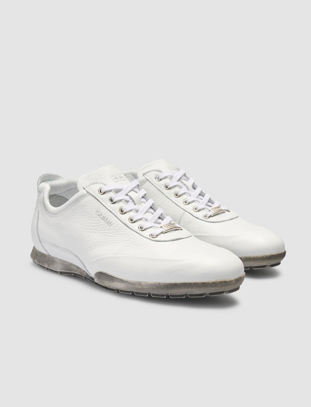 100% Genuine Leather White Lace-up Men's Casual Shoes