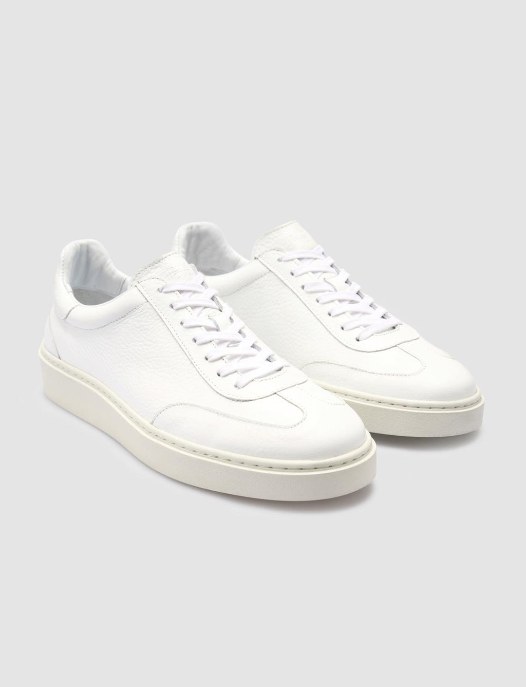 100% Genuine Leather White Men's Athletic Shoes