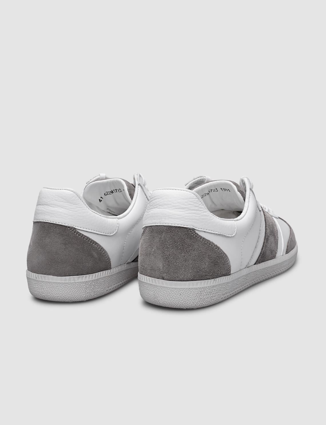 100% Genuine Leather White Lace-up Men's Sneaker