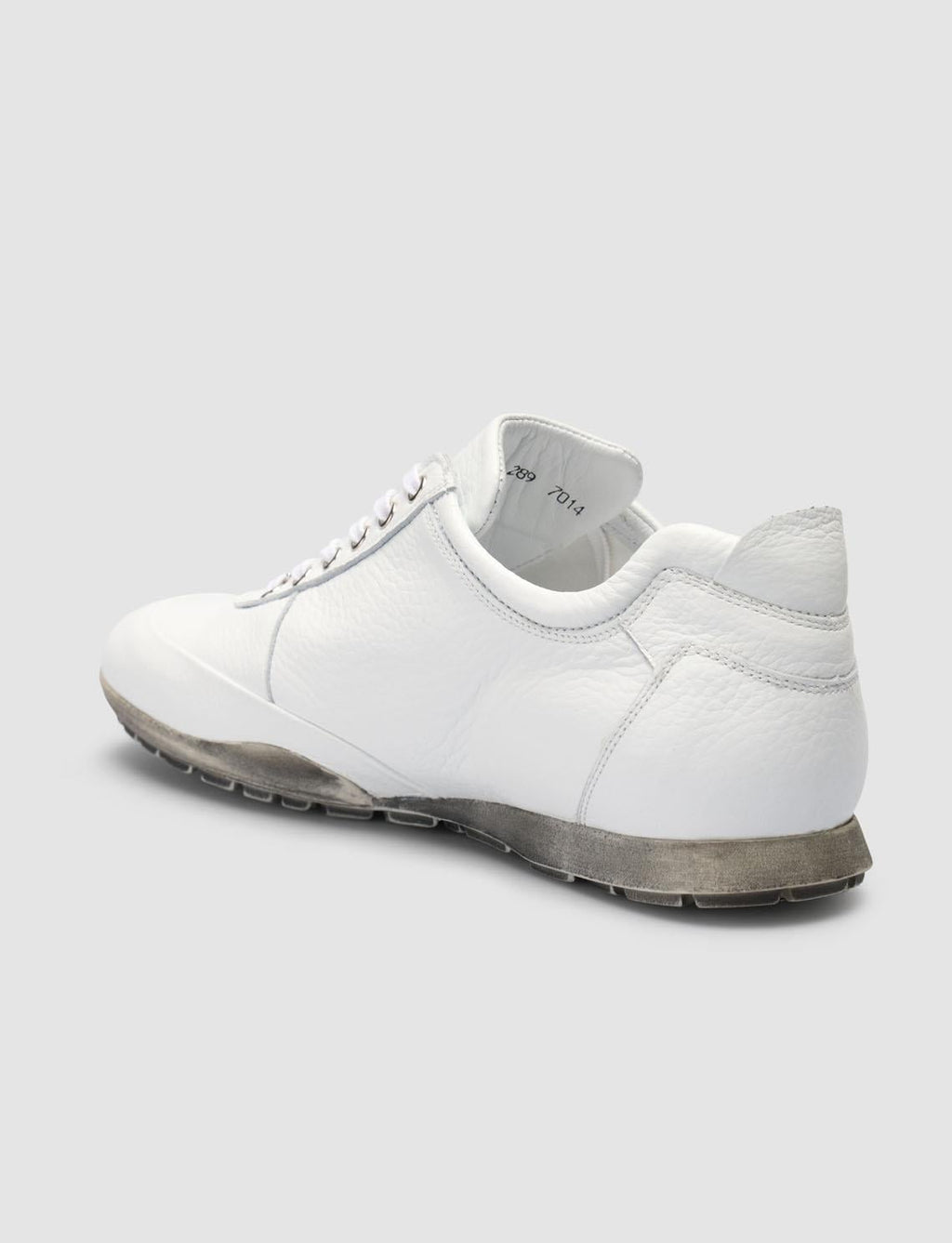 100% Genuine Leather White Lace-up Men's Casual Shoes