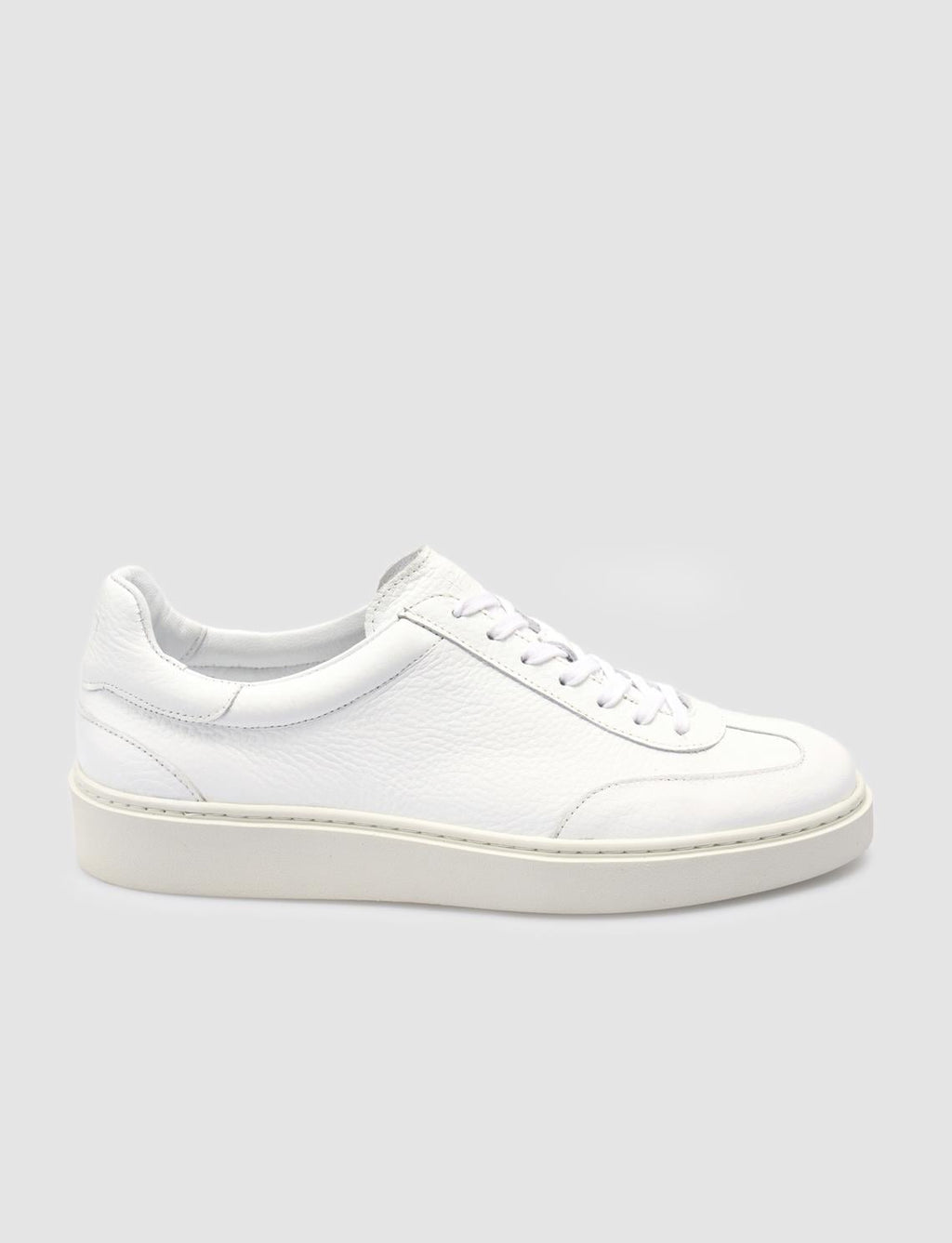 100% Genuine Leather White Men's Athletic Shoes