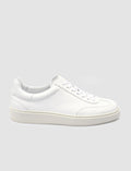 100% Genuine Leather White Men's Athletic Shoes