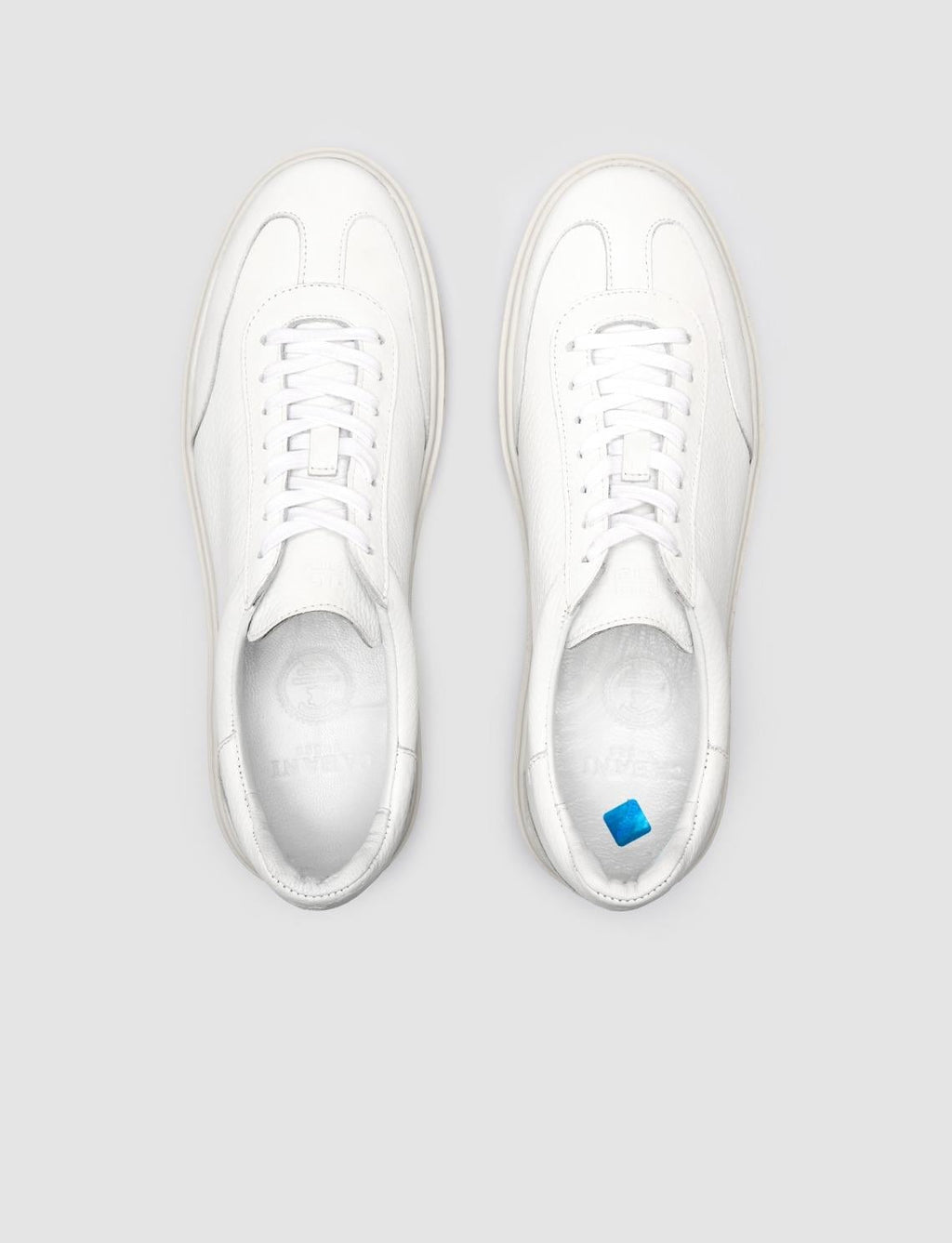 100% Genuine Leather White Men's Athletic Shoes