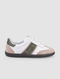 100% Genuine Leather White Lace-up Women's Sneaker