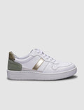 100% Genuine Leather White Women's Athletic Shoes