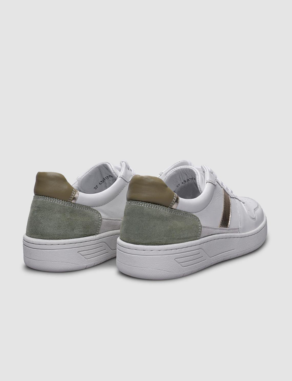 100% Genuine Leather White Women's Athletic Shoes
