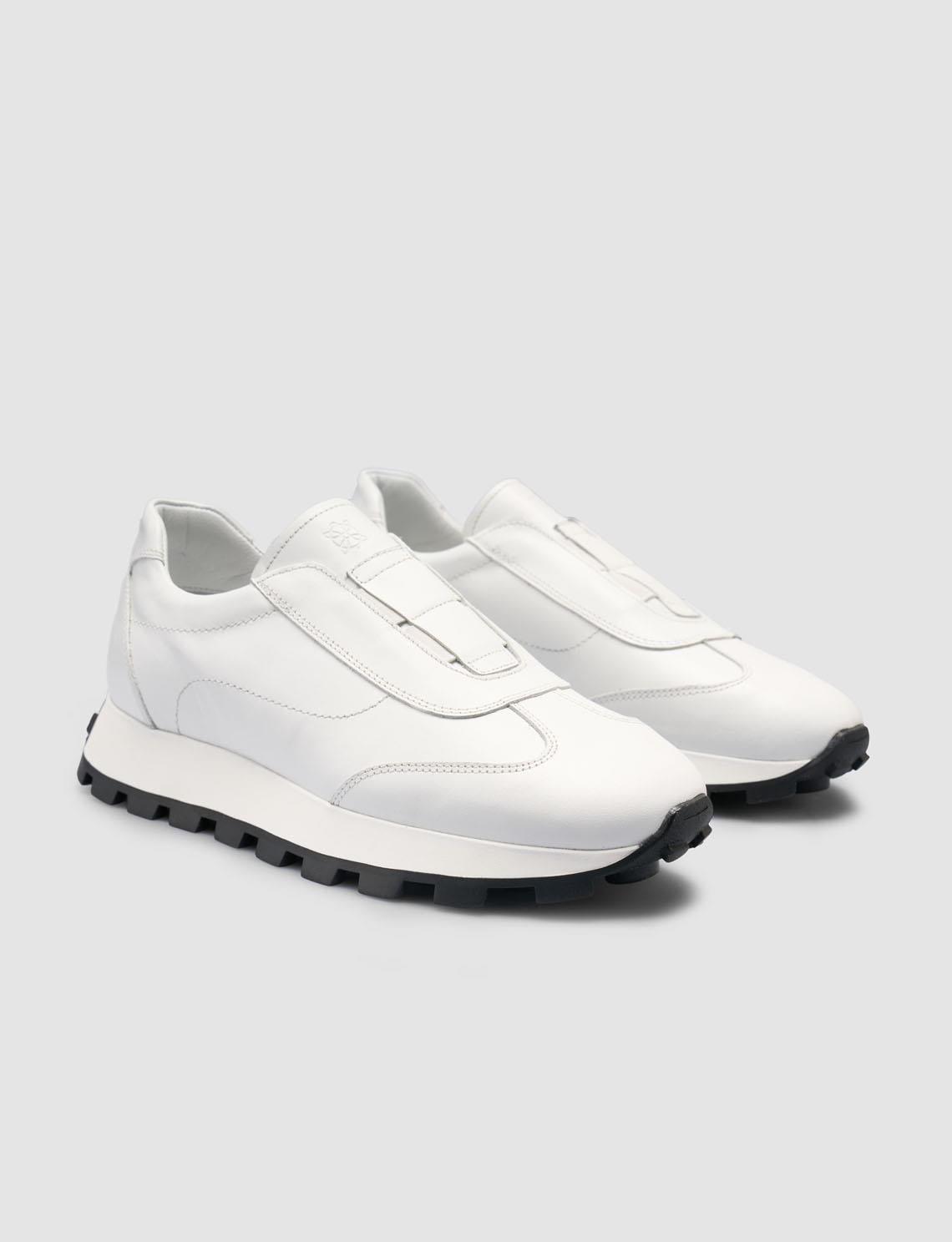 100% Genuine Leather White Women's Sneaker