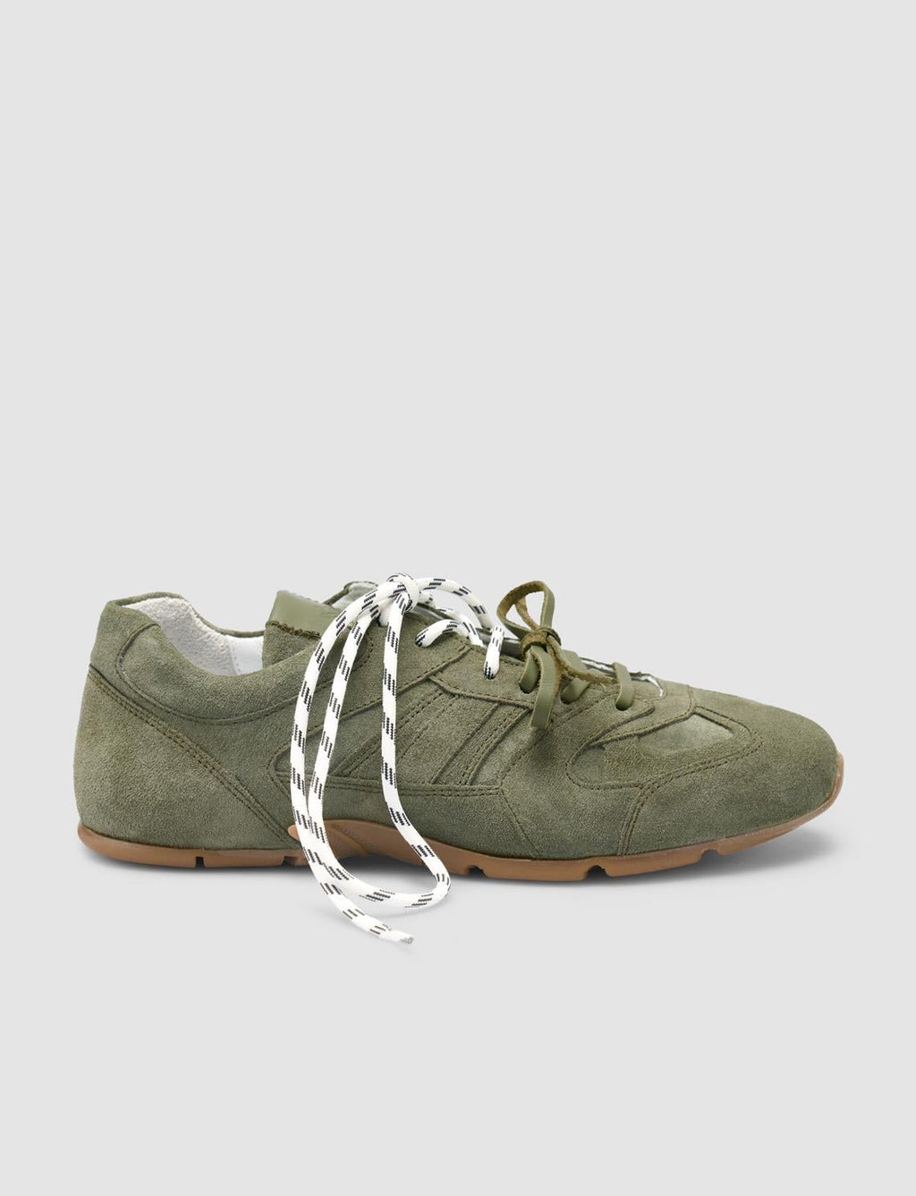 100% Genuine Leather Khaki Women's Sneaker