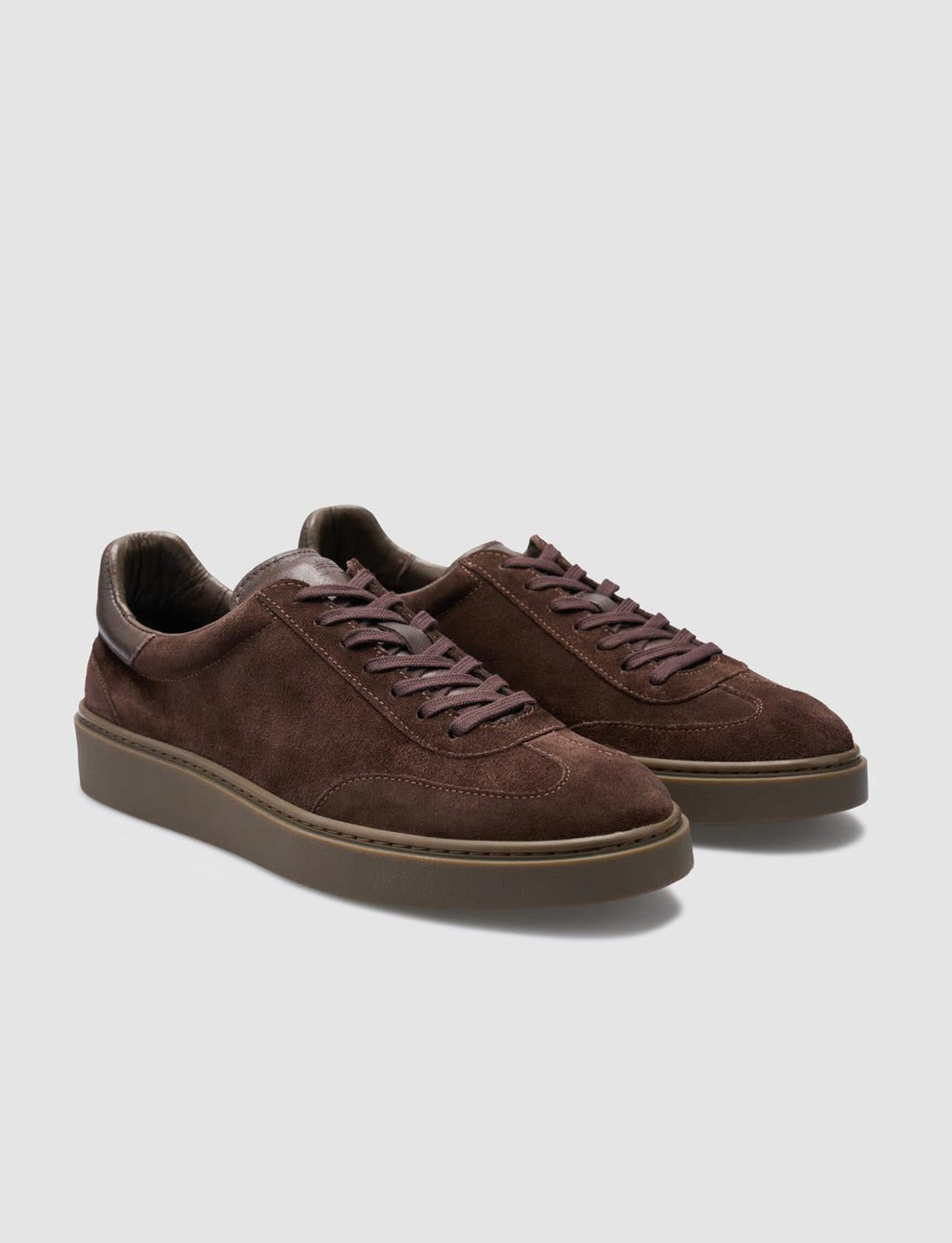 100% Genuine Leather Brown Suede Men's Athletic Shoes
