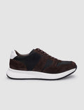 100% Genuine Leather Brown Suede Lace-up Men's Sneaker