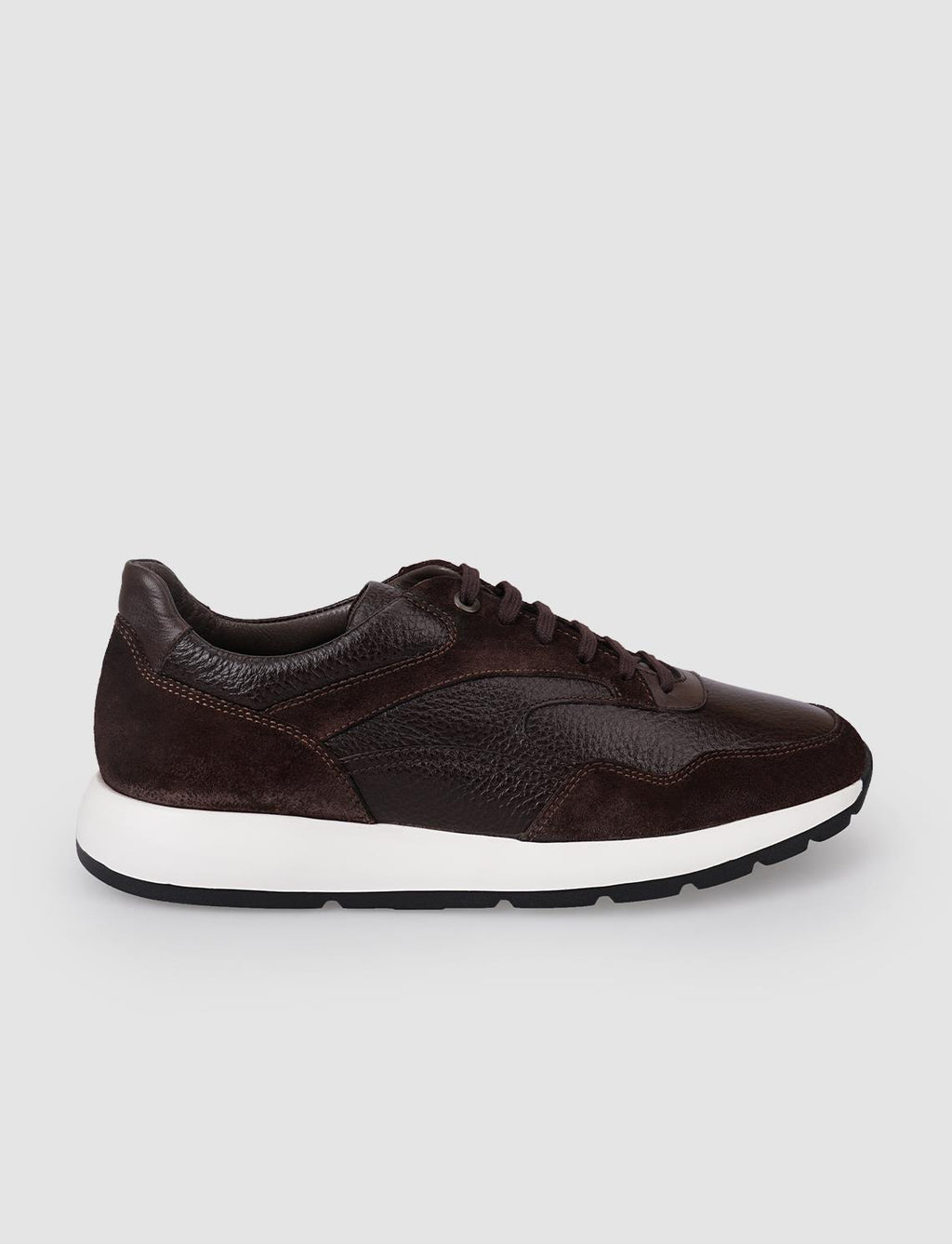 100% Genuine Leather Brown Men's Athletic Shoes
