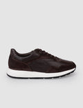 100% Genuine Leather Brown Men's Athletic Shoes