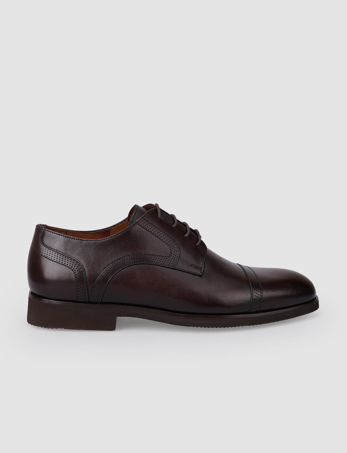 100% Genuine Leather Brown Lace-up Men's Classic Shoes