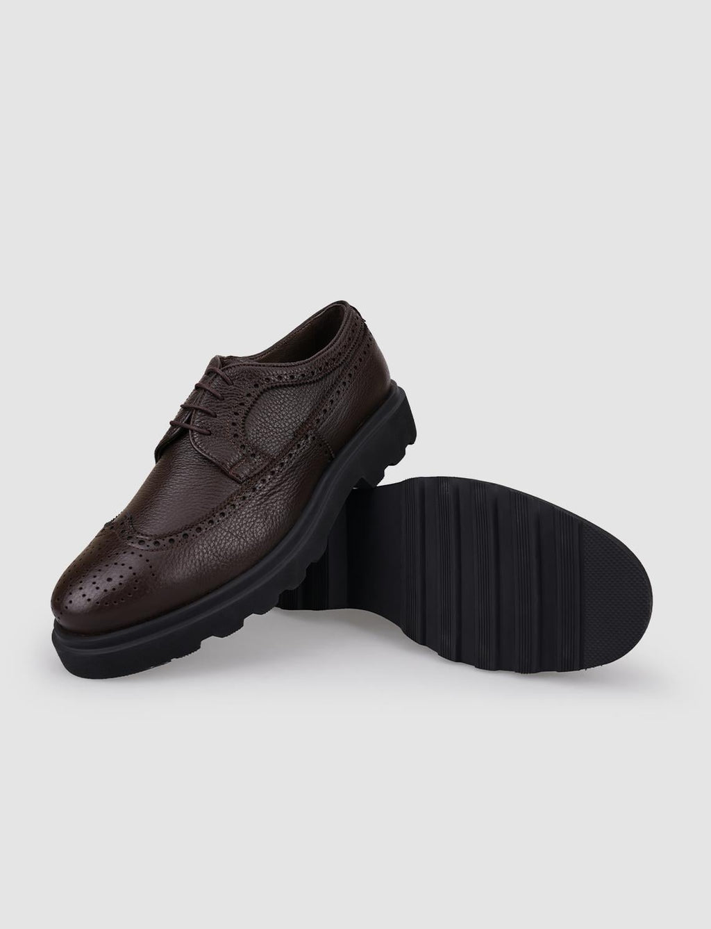 100% Genuine Leather Brown Lace-up Men's Casual Shoes