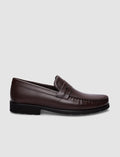 100% Genuine Leather Brown Laceless Men's Casual Shoes