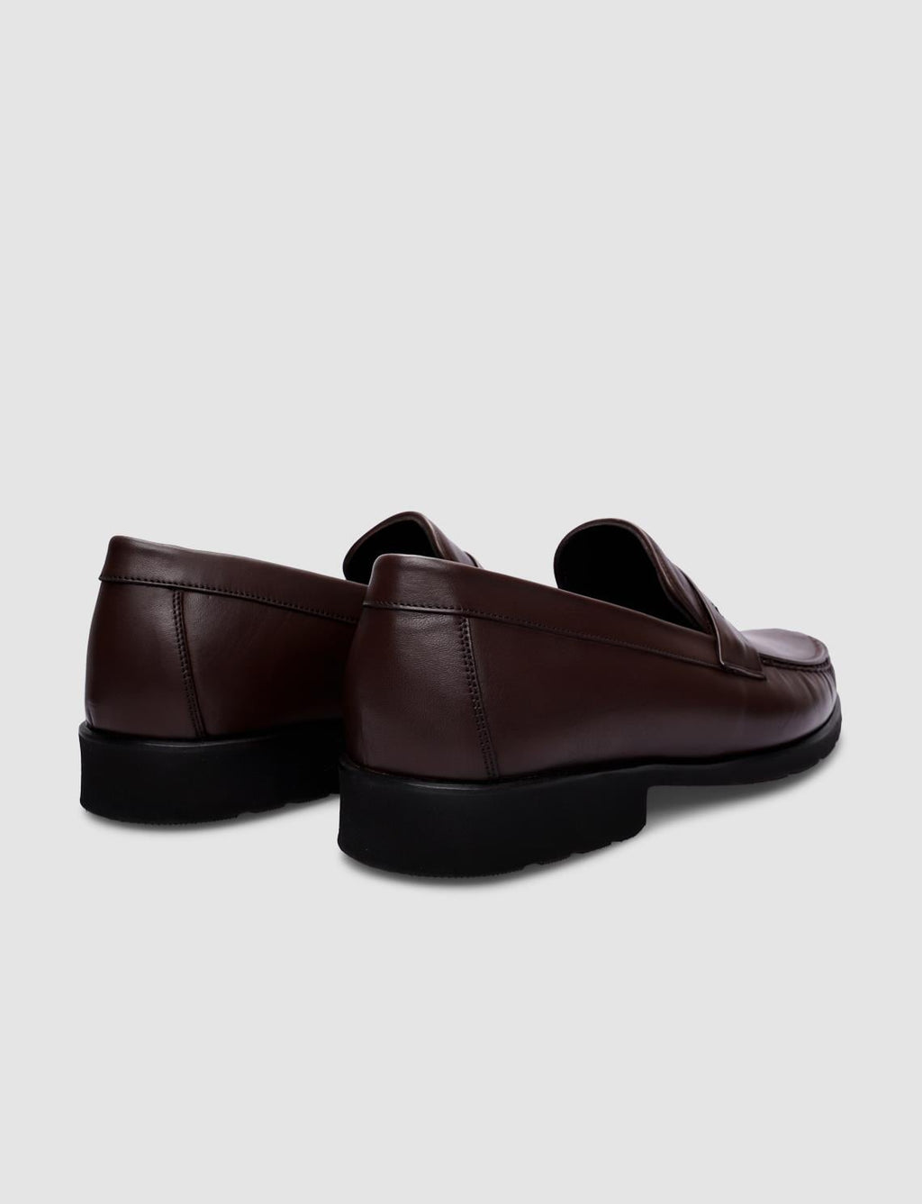 100% Genuine Leather Brown Laceless Men's Casual Shoes