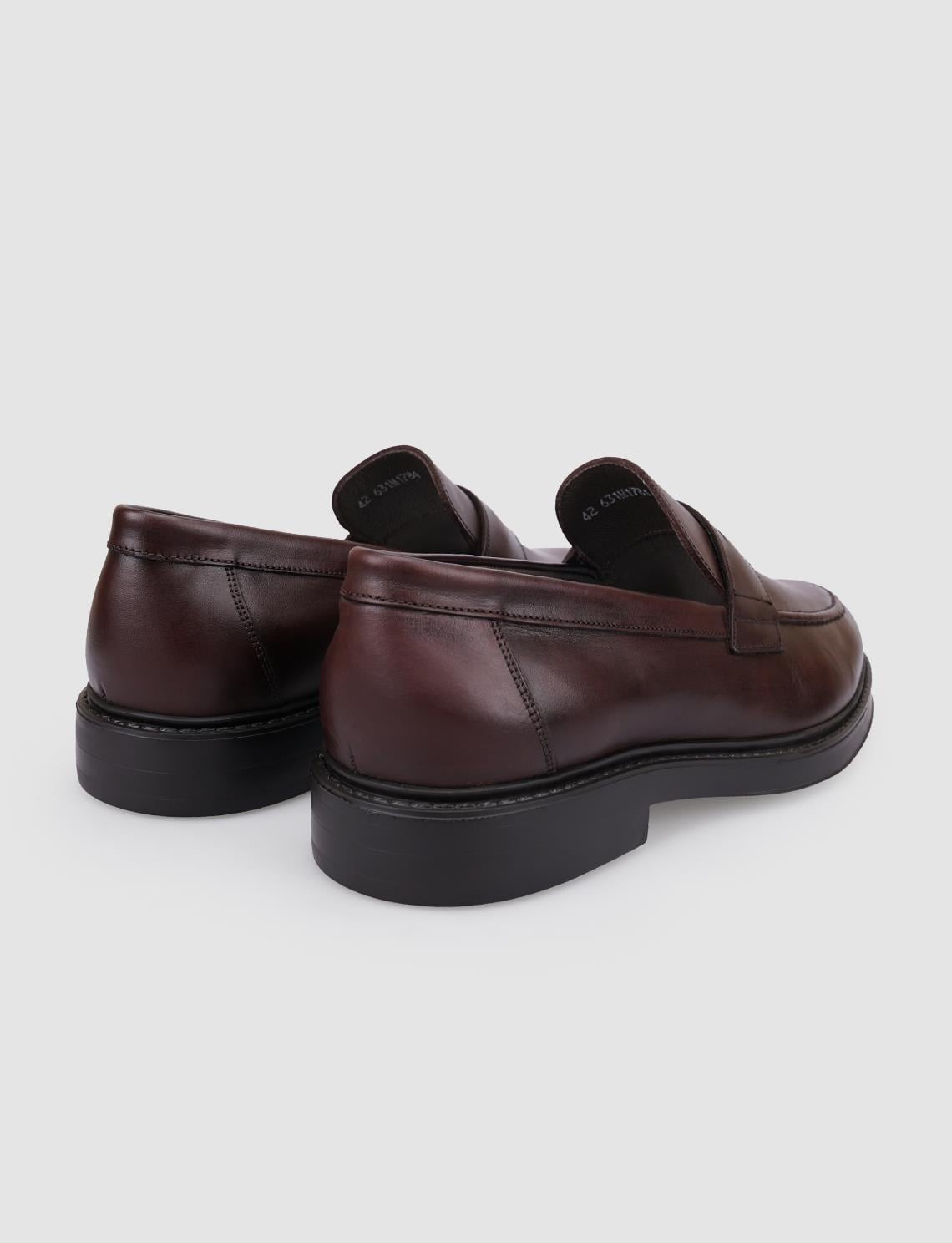 100% Genuine Leather Brown Men's Casual Shoes