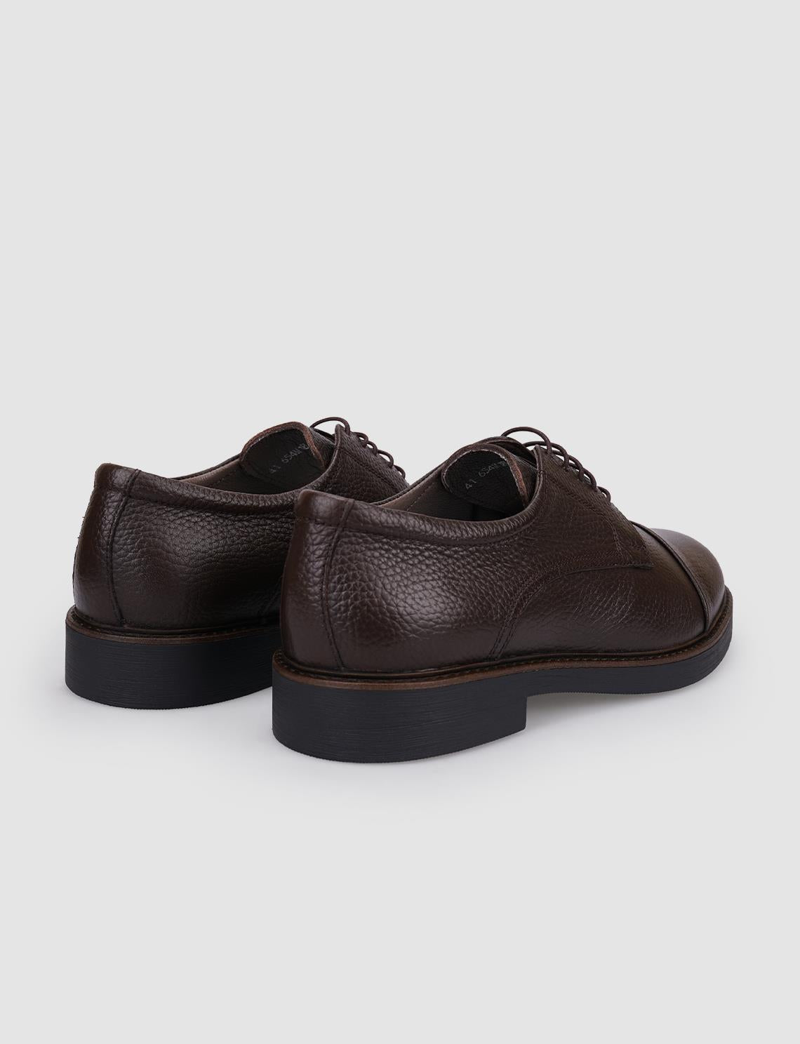 100% Genuine Leather Brown Lace-up Men's Casual Shoes