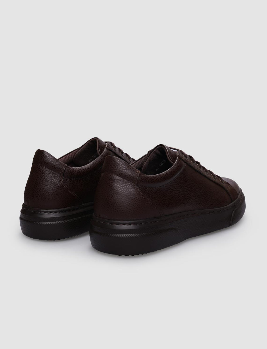 100% Genuine Leather Brown Lace-up Men's Sneaker