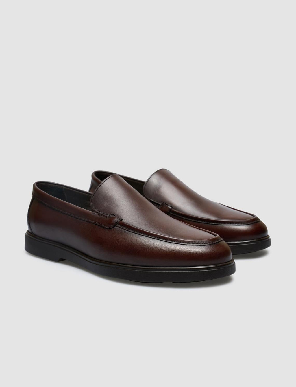 100% Genuine Leather Brown Men's Loafer