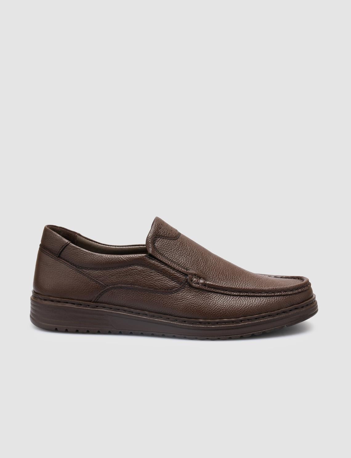 100% Genuine Leather Brown Men's Casual Shoes