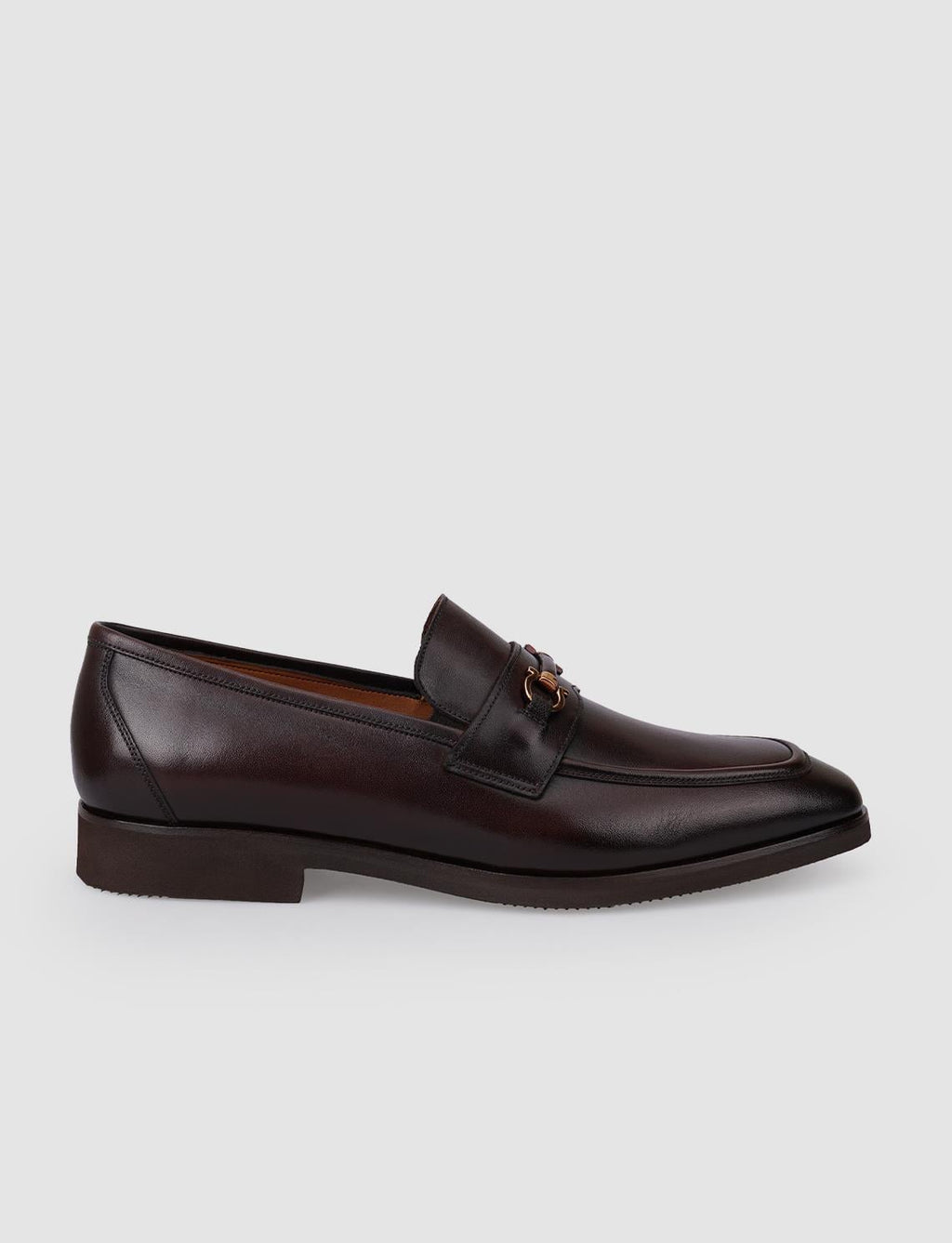 100% Genuine Leather Brown Buckle Men's Classic Shoes
