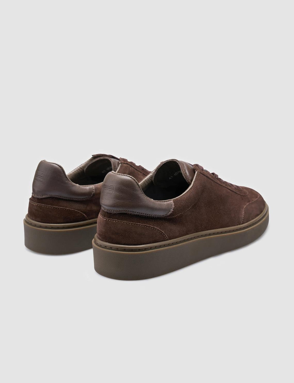 100% Genuine Leather Brown Suede Men's Athletic Shoes
