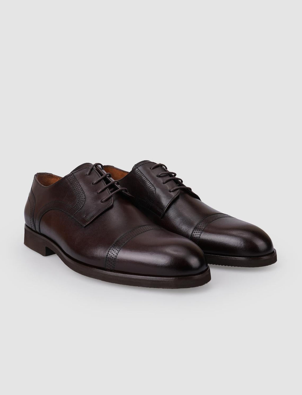 100% Genuine Leather Brown Lace-up Men's Classic Shoes