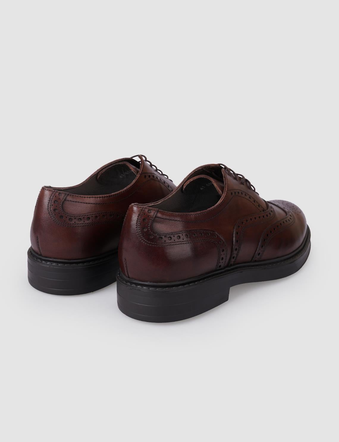 100% Genuine Leather Brown Men's Casual Shoes