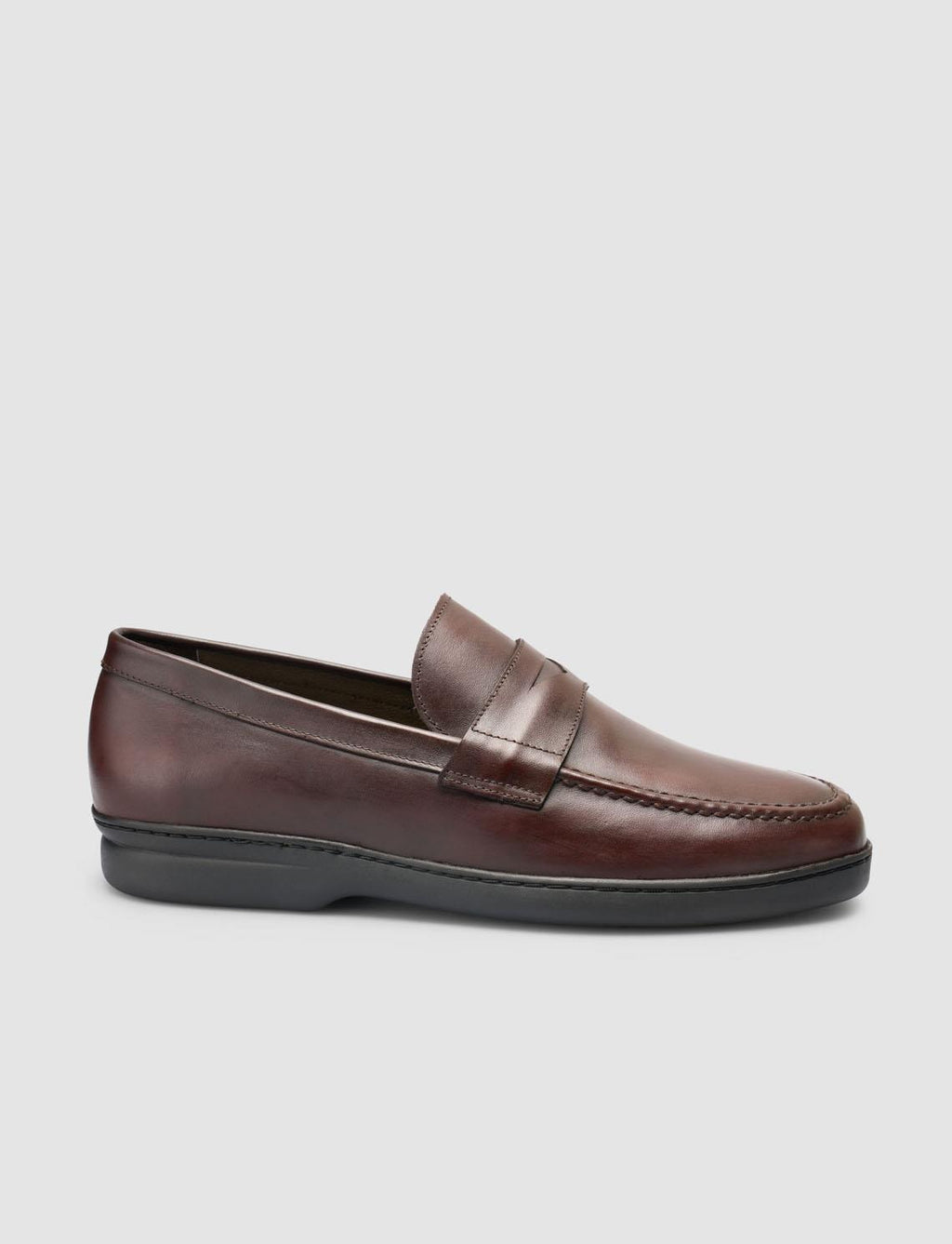 100% Genuine Leather Plain Brown Men's Loafer