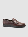 100% Genuine Leather Plain Brown Men's Loafer