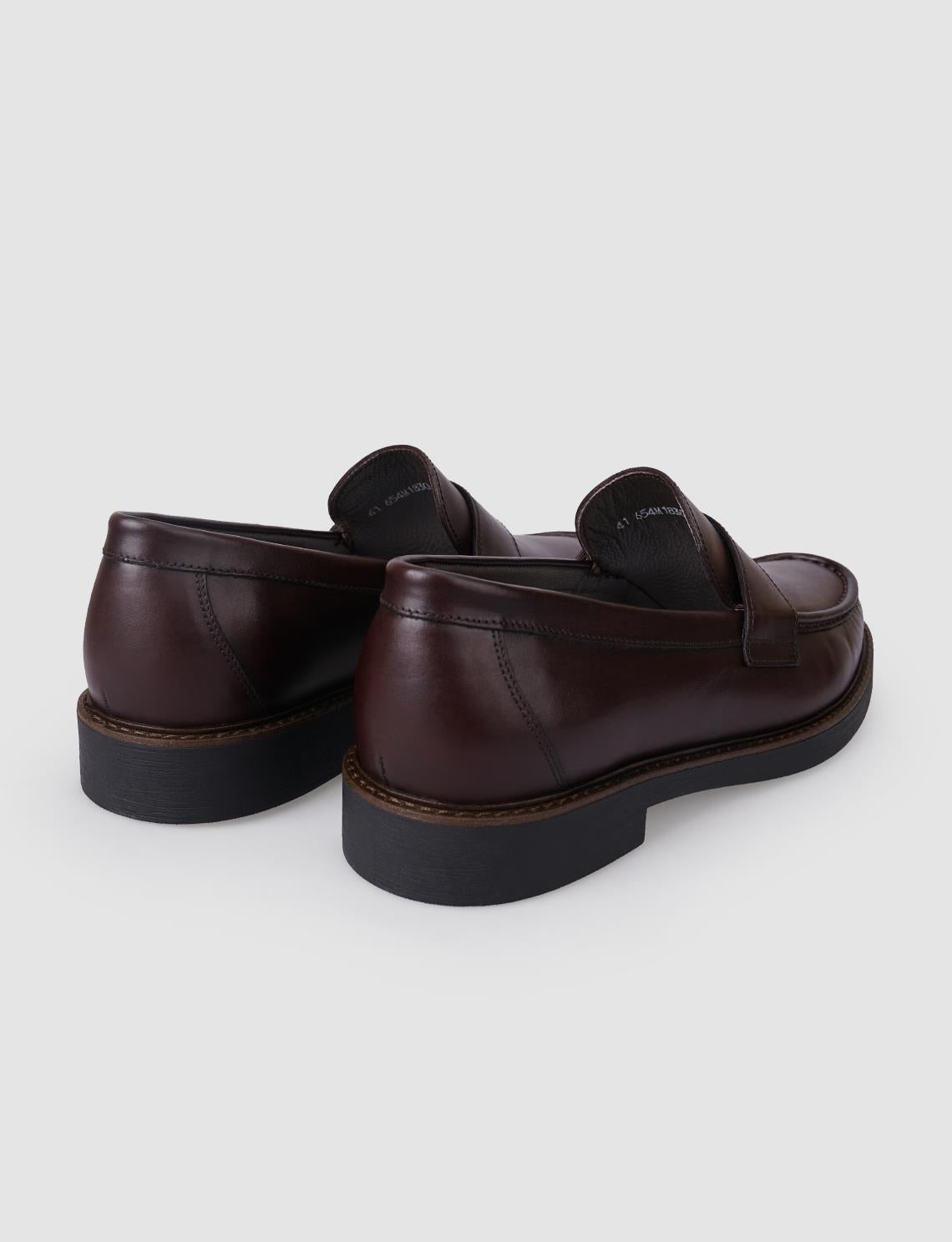 100% Genuine Leather Brown Men's Casual Shoes