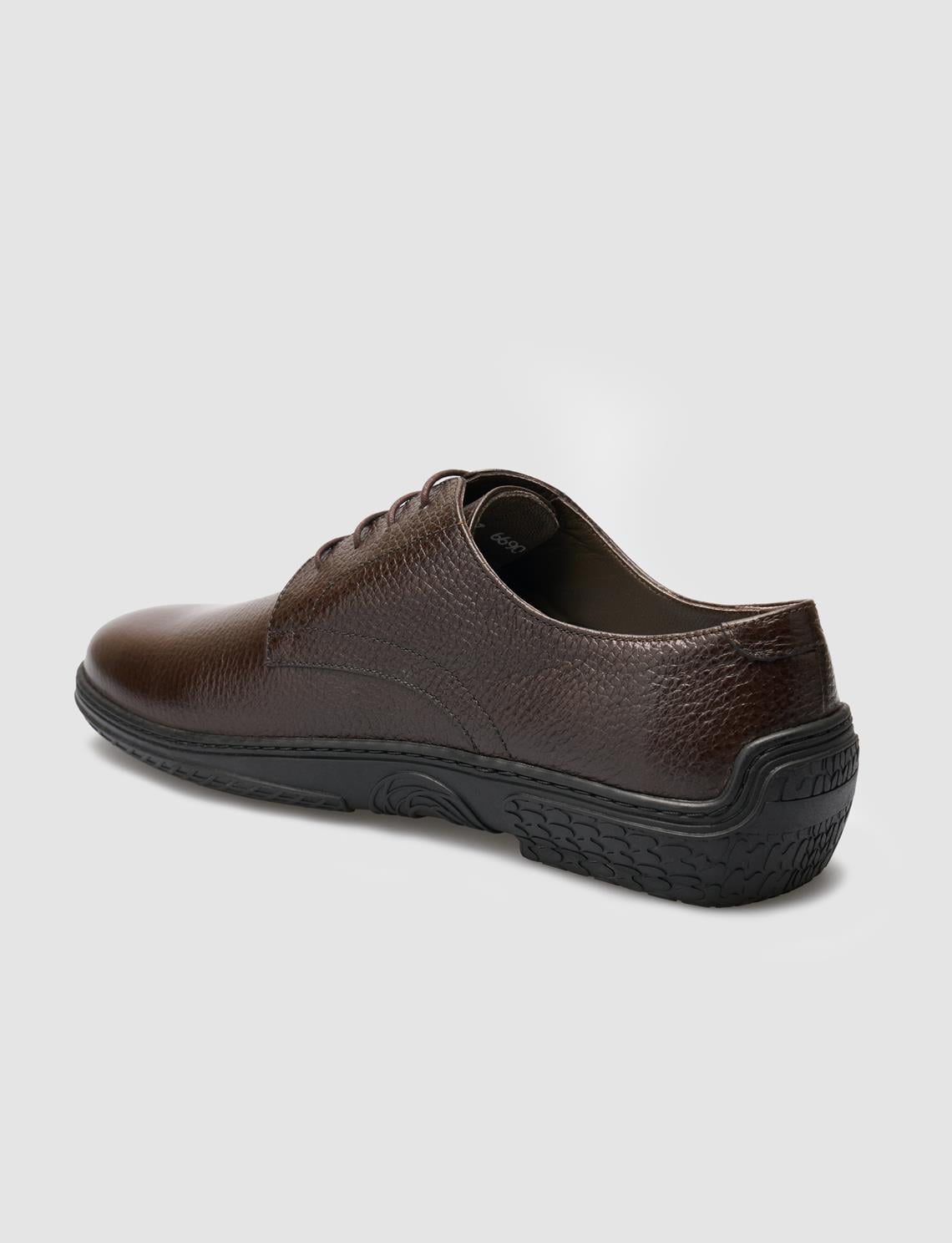 100% Genuine Leather Brown Men's Casual Shoes