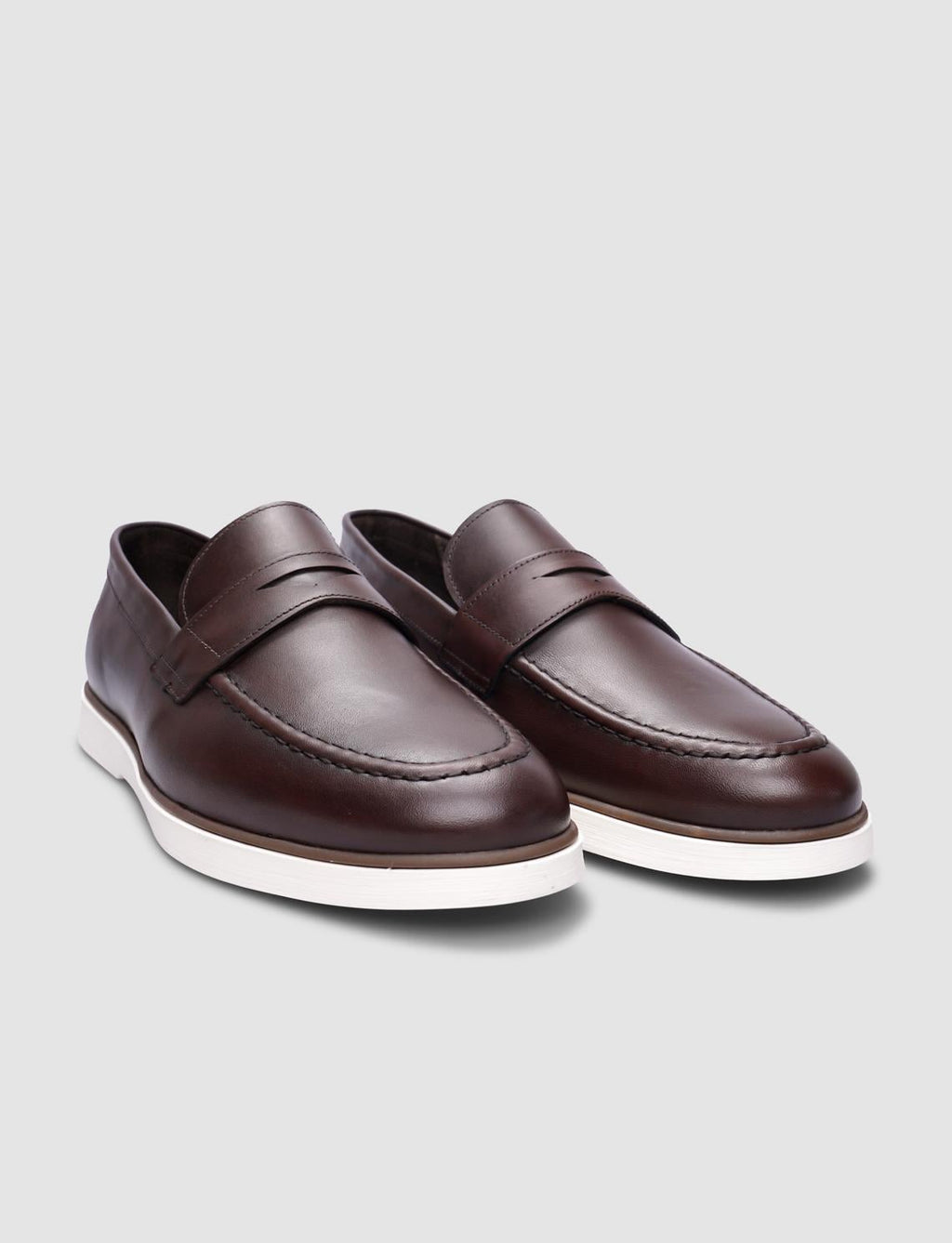 100% Genuine Leather Brown Men's Casual Shoes