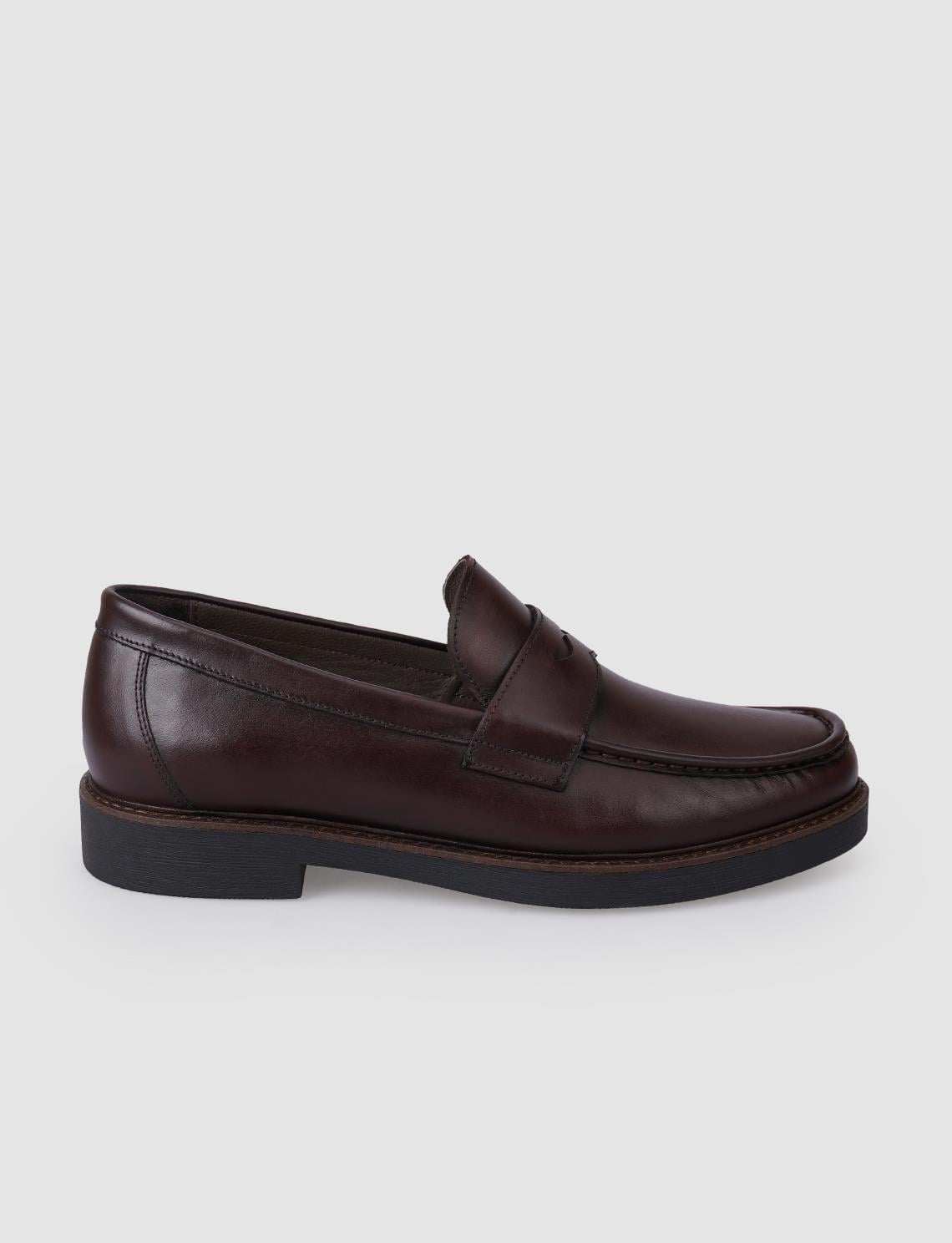 100% Genuine Leather Brown Men's Casual Shoes