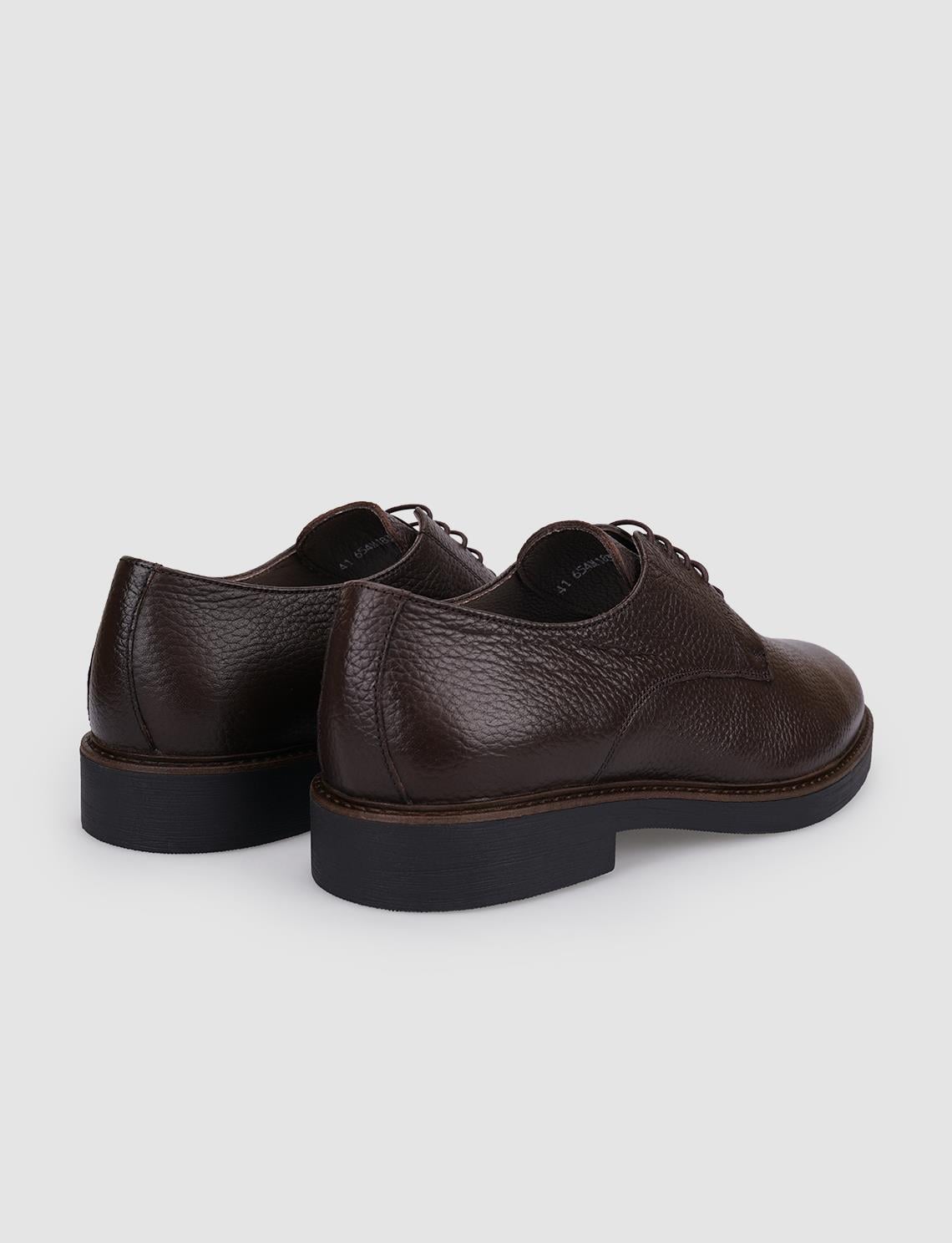 100% Genuine Leather Brown Lace-up Men's Casual Shoes