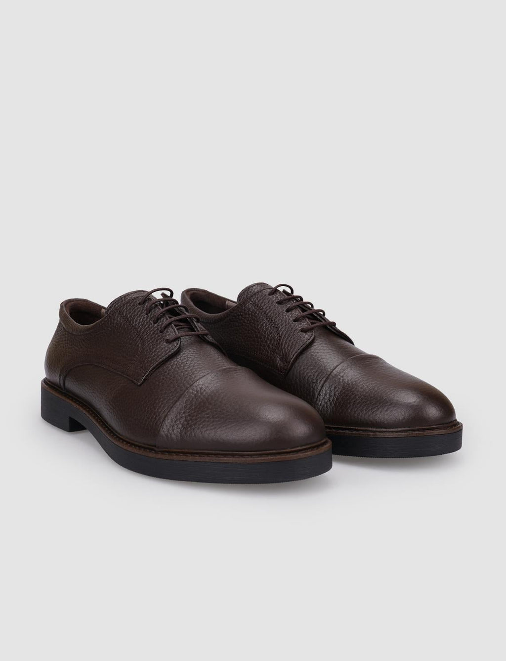 100% Genuine Leather Brown Lace-up Men's Casual Shoes