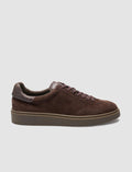 100% Genuine Leather Brown Suede Men's Athletic Shoes