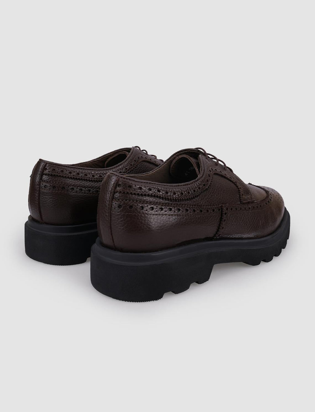 100% Genuine Leather Brown Lace-up Men's Casual Shoes