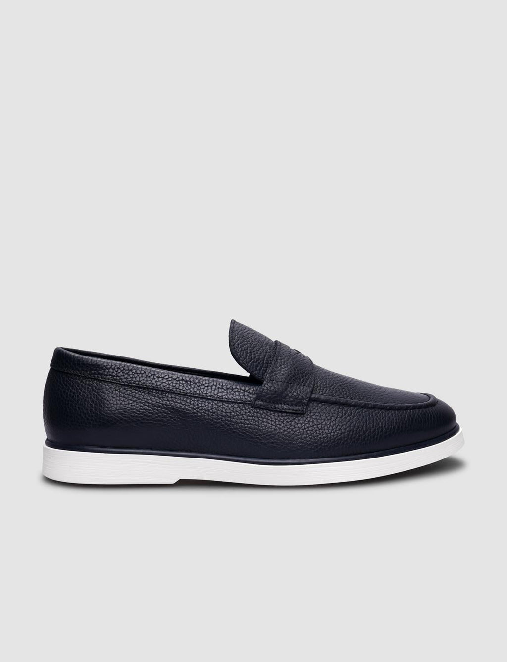 100% Genuine Leather Navy Blue Men's Casual Shoes
