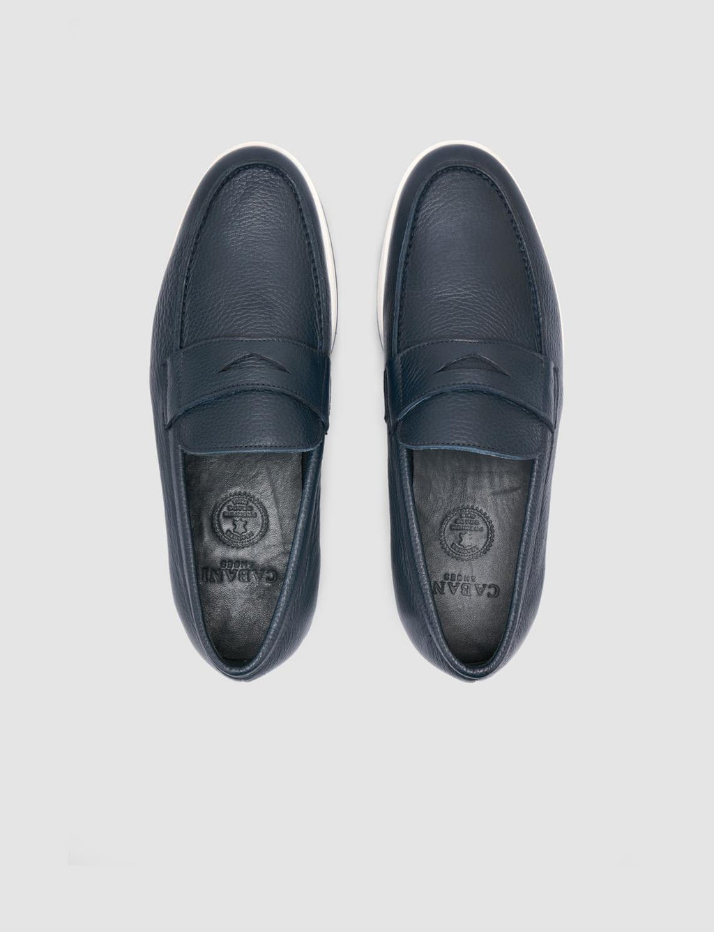 100% Genuine Leather Navy Blue Men's Loafer